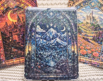 Holographic Fantasy Kindle Insert Bundle, Paper Insert for Kindle Paperwhite, Kindle Insert for Clear Case, SJM Kindle Decoration