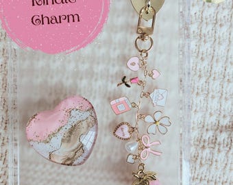 Kindle Charm Keychain, Girly Kindle Charm, Removeable Kindle Charm, Kindle Decorations, E-reader Decoration, Romance Kindle, Kindle Girlies