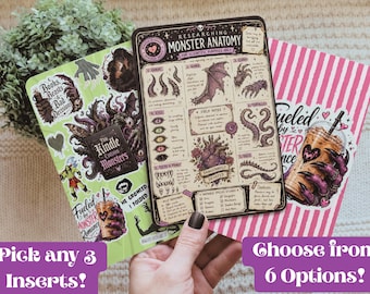 Monster Romance Kindle Inserts (Pick Any 3) | Kindle Insert Bundle | Gothic Kindle Decor | Dark Academia Decoration | Gift for Booktoker