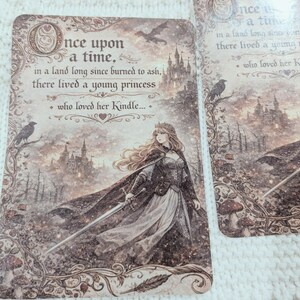 Fantasy Reader Kindle Insert, Paper Insert for Kindle Paperwhite, E-reader Insert, Kindle Insert for Clear Case, Fantasy Kindle Girlie Decor image 11