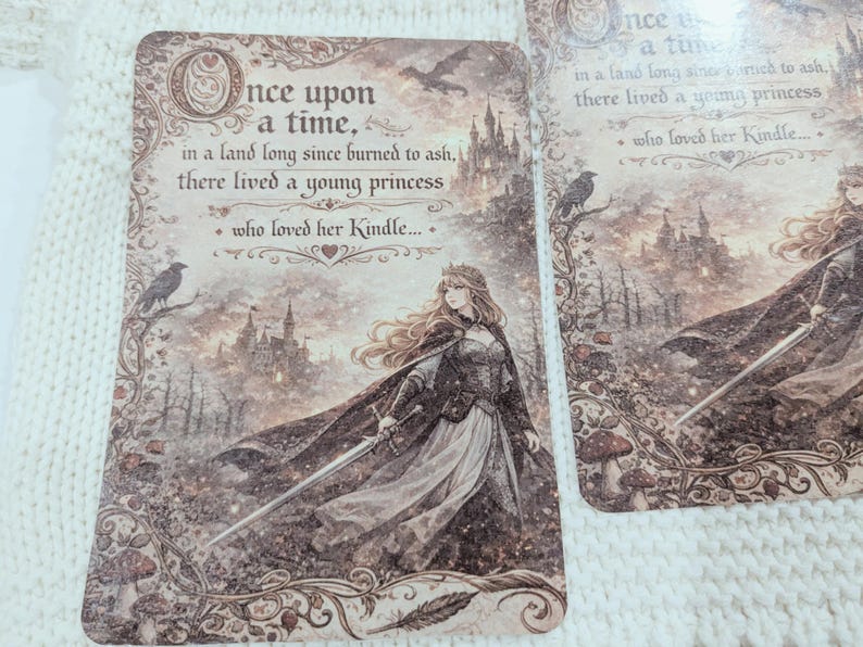 Fantasy Reader Kindle Insert, Paper Insert for Kindle Paperwhite, E-reader Insert, Kindle Insert for Clear Case, Fantasy Kindle Girlie Decor image 11