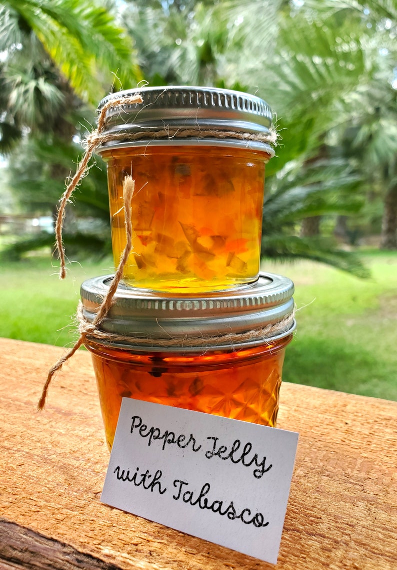 Pepper Jelly With Tabasco Peppers Etsy