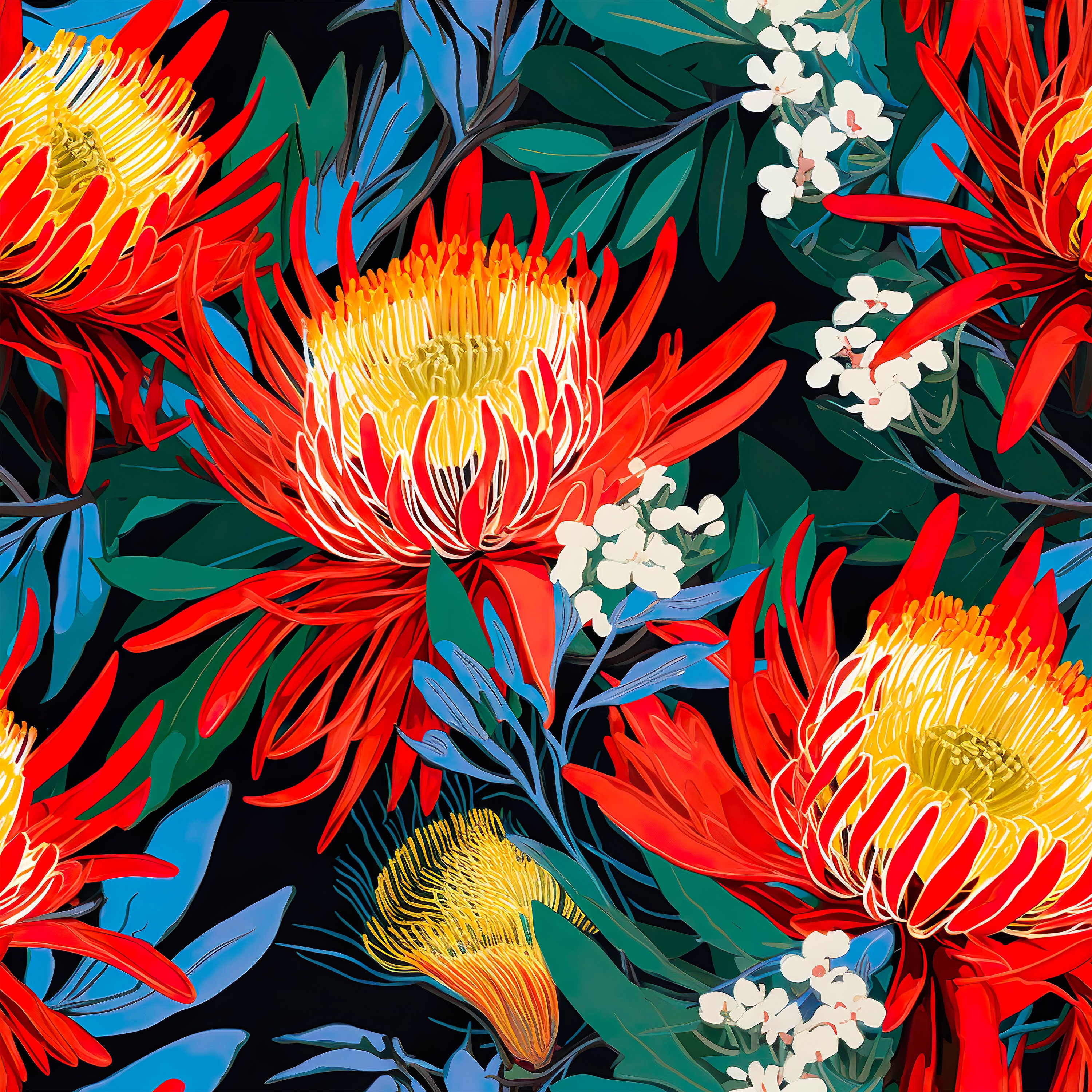 Australian Native Floral Seamless Pattern | Commercial Use (digital ...