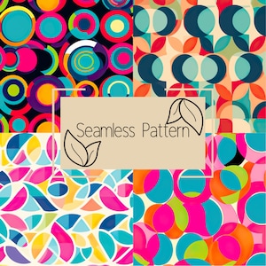 Geometric Seamless Pattern | Digital Paper | Seamless Pattern | Repeating Pattern | Commercial Use | Digital Download | Retro Seamless