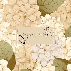 Patrón Floral Sin Costuras / Papel Digital / Patrón Sin Costuras / Patrón Repetitivo / Uso Comercial / Descarga Digital / Flores Vintage