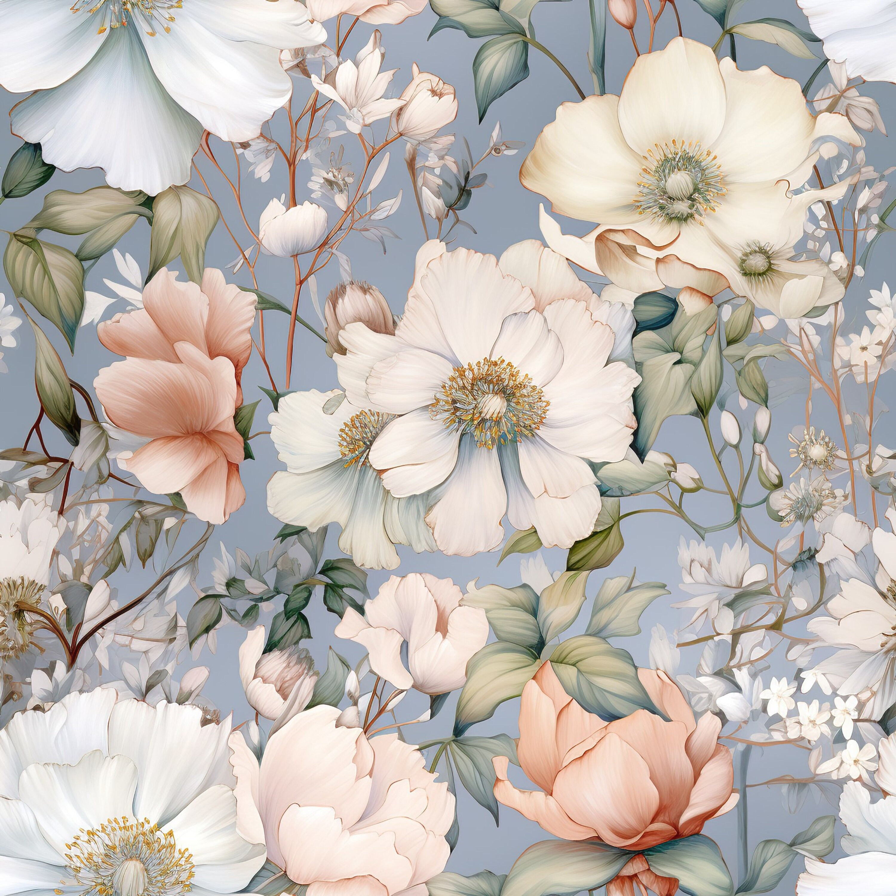 Floral Seamless Pattern | Digital Paper | Seamless Pattern | Repeating ...