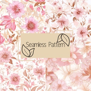 Floral Seamless Pattern | Digital Paper | Seamless Pattern | Repeating Pattern | Commercial Use | Digital Download | Vintage Flowers