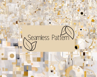 Klimt-Stil abstraktes nahtloses Muster | Kommerzielle Nutzung (Digitaler Download)