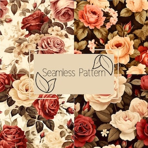 Vintage Floral Seamless Pattern | Floral Seamless | Digital Paper | Commercial Use