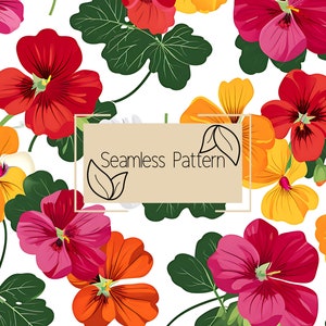 Floral Seamless Pattern | Digital Paper | Seamless Pattern | Repeating Pattern | Commercial Use | Digital Download | Vintage Flowers