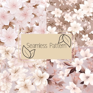 Floral Seamless Pattern | Digital Paper | Seamless Pattern | Repeating Pattern | Commercial Use | Digital Download | Vintage Flowers