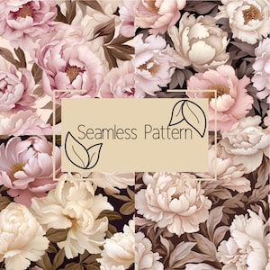 Floral Seamless Pattern | Digital Paper | Seamless Pattern | Repeating Pattern | Commercial Use | Digital Download | Vintage Flowers