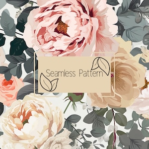 Floral Seamless Pattern | Digital Paper | Seamless Pattern | Repeating Pattern | Commercial Use | Digital Download | Vintage Floral Seamless