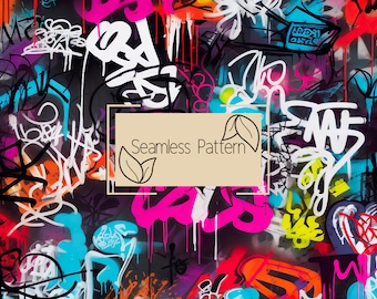 Abstract Seamless Pattern | Abstract Pattern | Repeating Pattern | Commercial Use | Digital Download | Digital Paper | Graffiti Art
