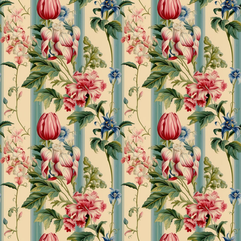 Floral Seamless Pattern Digital Paper Seamless Pattern Repeating ...