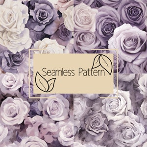 Floral Seamless Pattern | Digital Paper | Seamless Pattern | Repeating Pattern | Commercial Use | Digital Download | Lilac Flowers