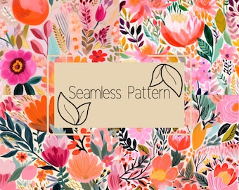 Vintage Blumen Muster | Kommerzielle Nutzung (Digitaler Download)