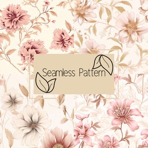 Floral Seamless Pattern | Digital Paper | Seamless Pattern | Repeating Pattern | Commercial Use | Digital Download | Vintage Flowers