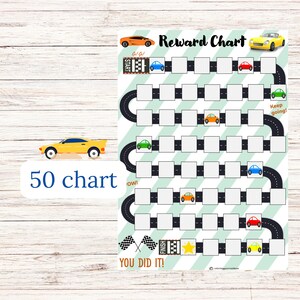 Race Car Reward Chart Printable Race Car Driver Sticker Good Behavior ...