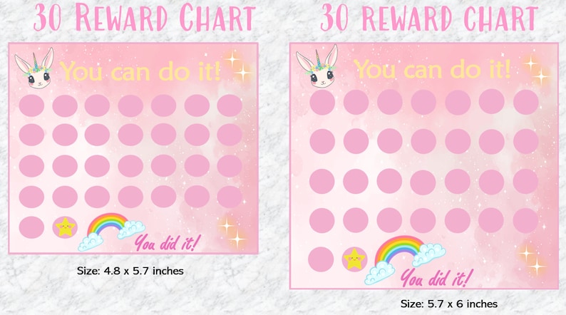 Bunny Reward Chart for Kids Printable Sticker Chart for Good Behaviour ...