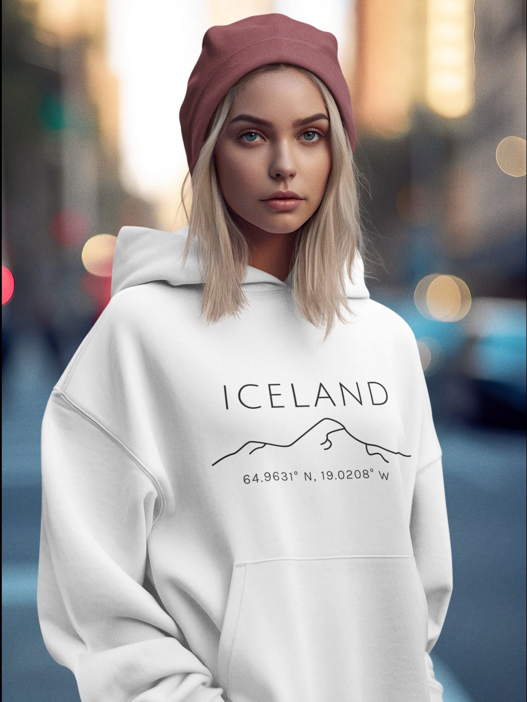 Sweatshirt Femme Avec Drapeau Islandais - Cadeau Islande - Coupe Classique, Col Rond Tissé (241g)