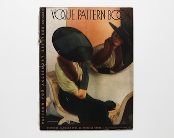 Vintage Fashion Magazine, 1934 - Coffee Table Book, Table Decor, Chic Decor, Photography Book, Staging Decor