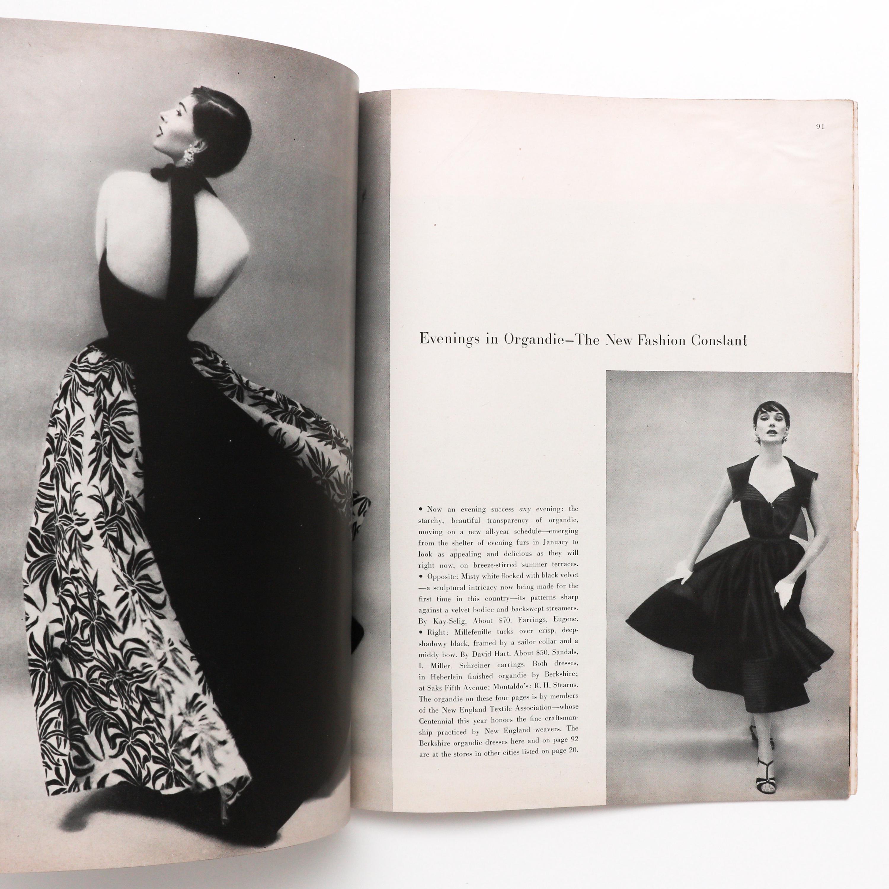Harper's Bazaar, June 1954 - Vintage Fashion Magazine, Coffee
