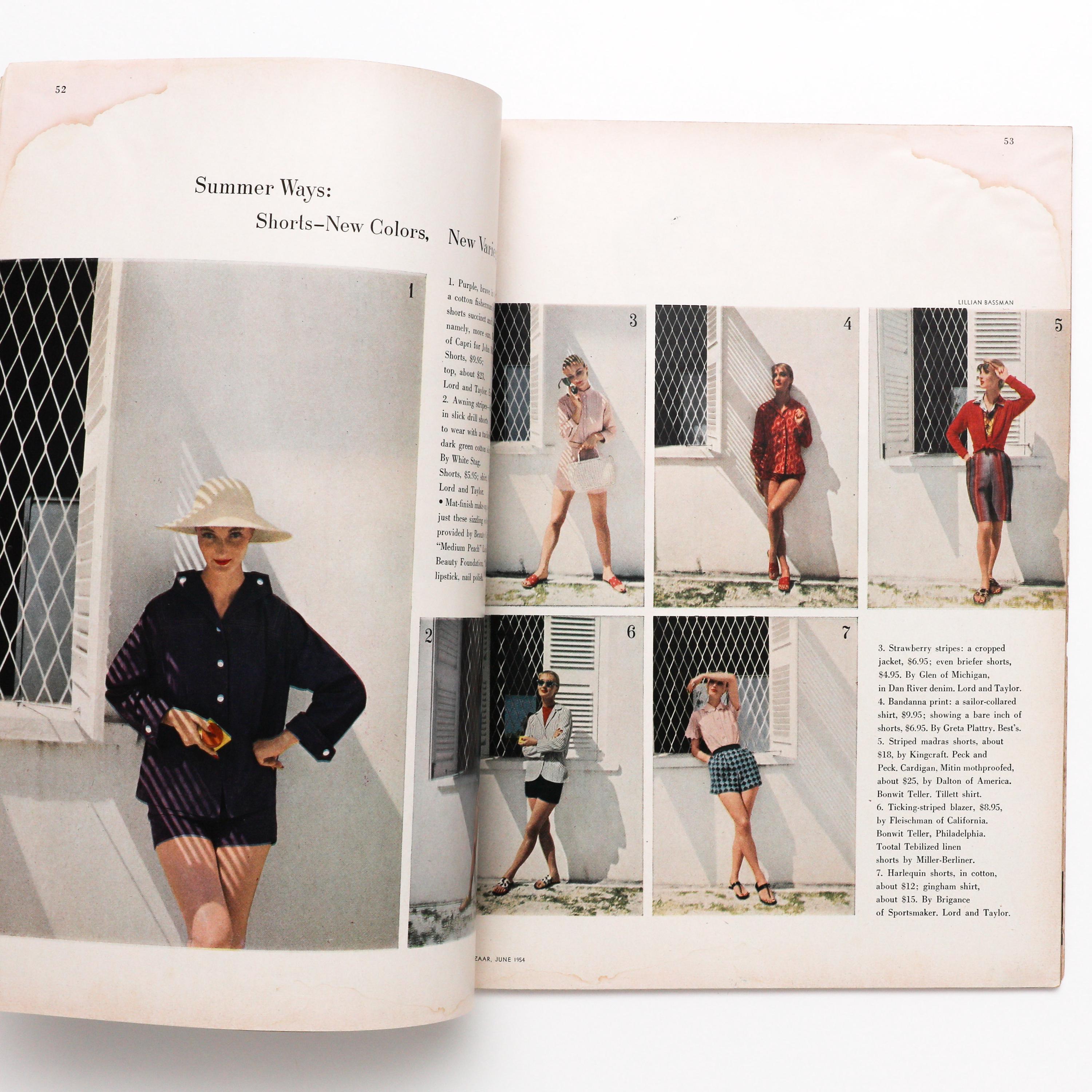Harper's Bazaar, June 1954 - Vintage Fashion Magazine, Coffee