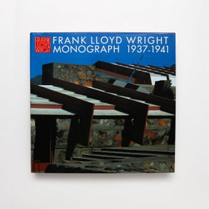 Frank Lloyd Wright Monograph 1937 - 1941 - Vintage Coffee Table Book, MCM Decor, Apartment Decor, Architecture Book, Design Book