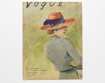 Vintage Fashion Magazine, Fevrier 1937 - Coffee Table Book, Table Decor, Chic Decor, Photography Book, Staging Decor