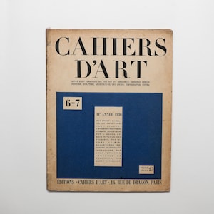 Cahiers D&#39;Art 6-7, 1936 - Vintage Coffee Table Book, MCM Decor, Apartment Decor, Table Decor, Art Book