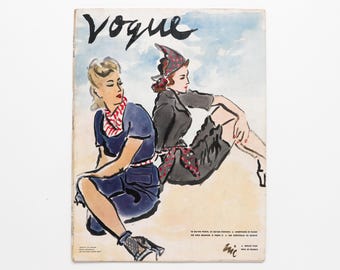 Vintage Fashion Magazine, Juillet 1939 - Coffee Table Book, Table Decor, Chic Decor, Photography Book, Staging Decor