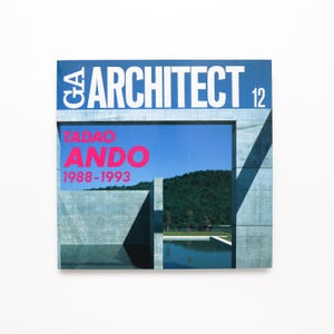 GA Architect, Tadao Ando - livre de table basse vintage, MCM Decor, décoration d'appartement, décoration de table, livre d'architecture, livre de design