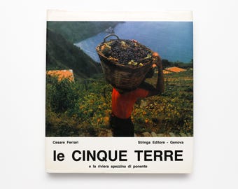 Le Cinque Terre - Vintage Coffee Table Book, MCM Decor, Apartment Decor, Table Decor, Art Book, Photography Book, Travel Book, Italy Book