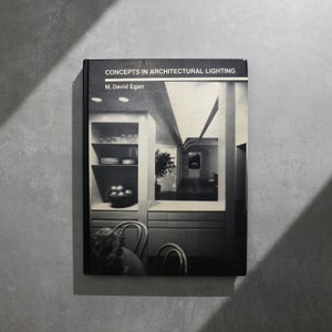 Concepts In Architectural Lighting - Vintage Coffee Table Book, MCM Decor, Apartment Decor, Table Decor, Architecture Book