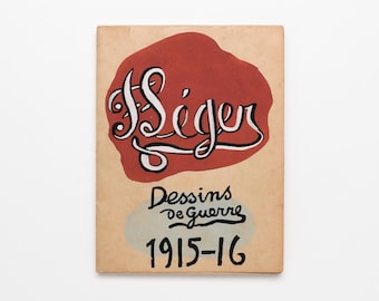 Dibujos de guerra 1915-16, F Leger - Libro de mesa de café vintage raro, decoración MCM, decoración de apartamentos, decoración de mesa, libro de arte