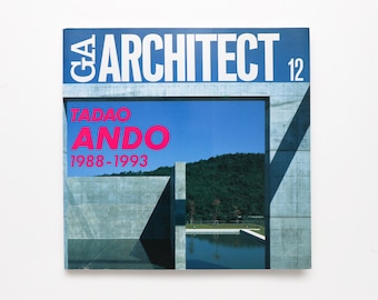 GA Architect, Tadao Ando - Vintage Coffee Table Book, MCM Decor, Apartment Decor, Table Decor, Architecture Book, Design Book