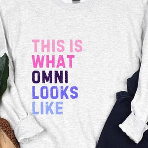 Omnisexual Pride Shirt: &quot;This Is What Omni Looks Like&quot; Tee