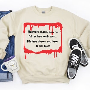 Sarcastic Hallmark vs Lifetime Tee, Dark Humor Shirt image 2