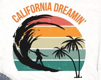 California Dreamin' Retro Surf Shirt: Vintage Style Beach Tee