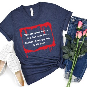 Sarcastic Hallmark vs Lifetime Tee, Dark Humor Shirt image 5