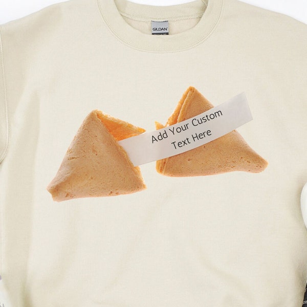 Personalized Fortune Cookie Tee - Customizable Message Shirt, Quirky Fashion Statement, Great Surprise Gift Idea