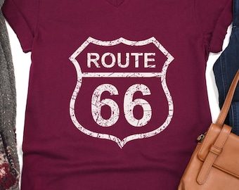 Vintage Route 66 T-Shirt: Nostalgic Americana Travel Tee