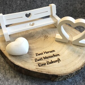 Geschenk Hochzeit Deko Kerakraft Gießpulver Bank Spruch