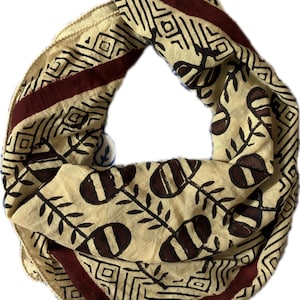 Bandana-sjaal met handblokdruk, natuurlijke biologische print, sjaal met paisley-design, levendige kleuren, hoogwaardige kwaliteit, wintersjaal Halloweencadeau