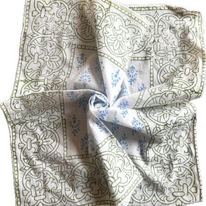 Hand Block Print Bandana Organic Scarf  Paisley Design Scarf, Vibrant Color High-Quality Winter Summer scarf Unique Design eco friendly