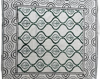Block Print Baumwolle Bandana, Boho Halstuch, handgefertigt in Indien