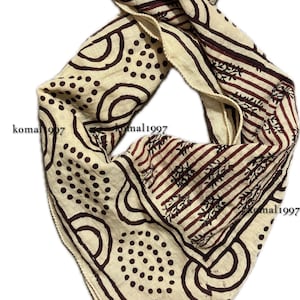 Hand Block Print Bandana Natural Organic print Bandana Scarf, Paisley Design Scarf, Vibrant Color, High-Quality, Soft Bandana best gift