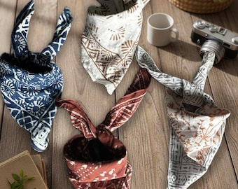 Bandana 4er Set Bio-Baumwolle Bandana, Baumwolle Halstuch im Boho Stil, weiches Baumwoll Bandana Halstuch Baumwolle Schal Geschenk Taschentuch