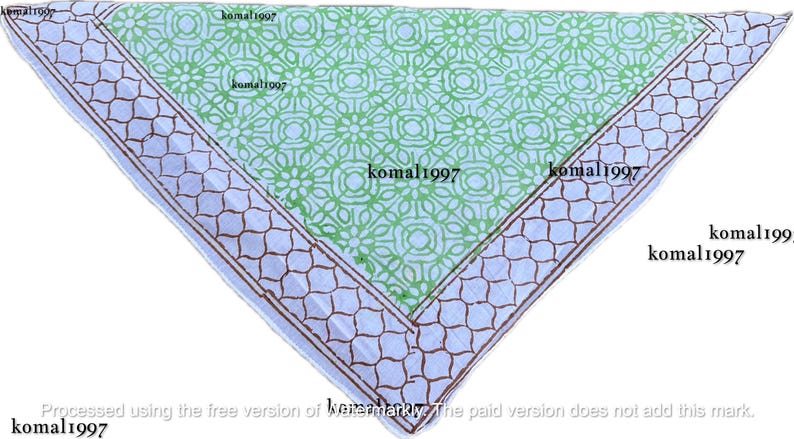 Hand Block Print Organic Cotton Bandana – Paisley Scarf - Etsy